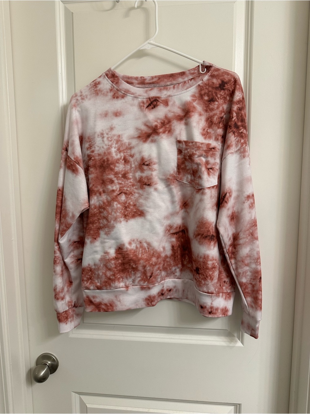 Tie-Dye Pocket Sweatshirt - Rust White
